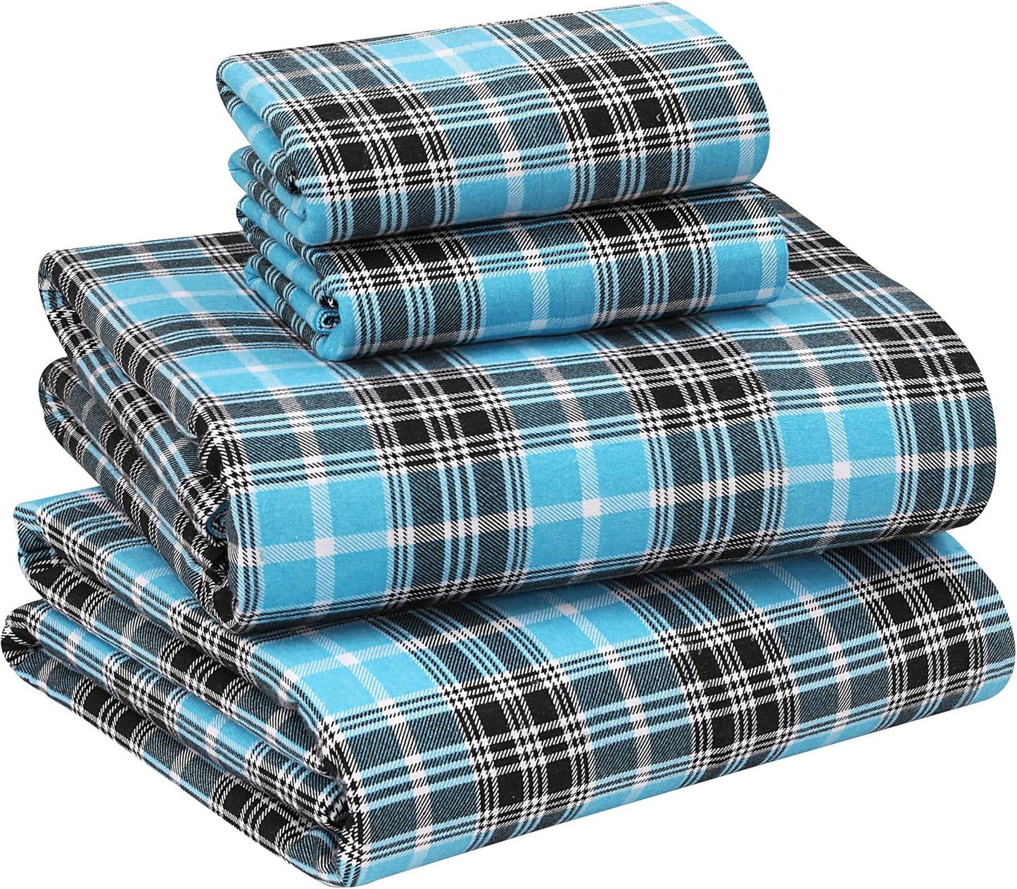 RUVANTI Flannel Sheets King Size Set - Soft & Cozy Comfort