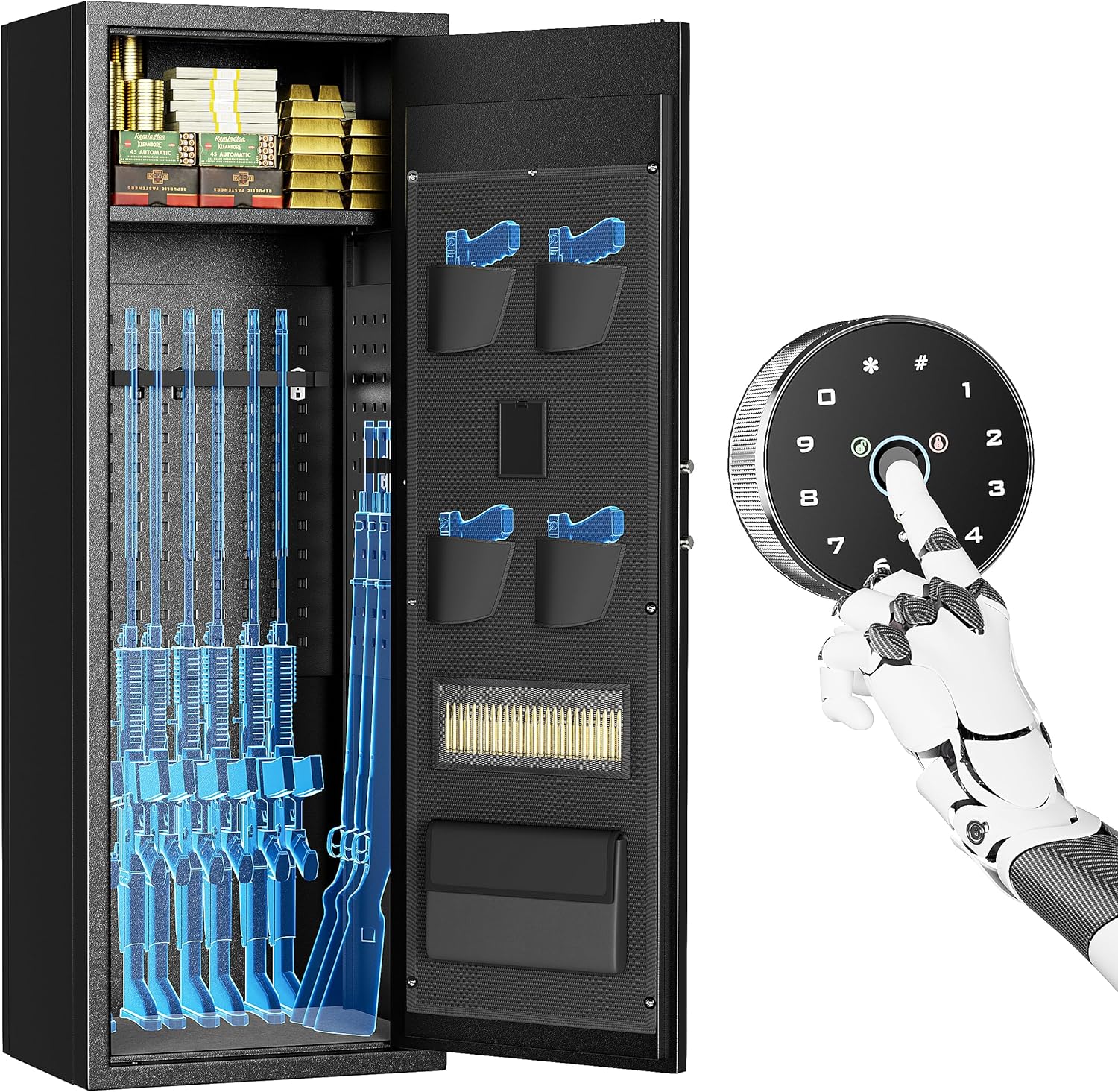 Superday 10-12 Rifle Gun Safe with Fingerprint Lock and Design