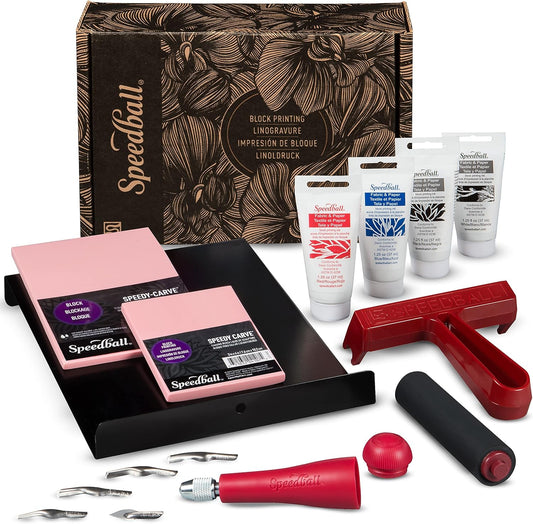 Speedball Block Printing Fabric Deluxe Kit for Creative Artists