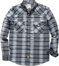 Men's Dubinik Flannel Pearl Snap Western Shirt - Vintage Plaid