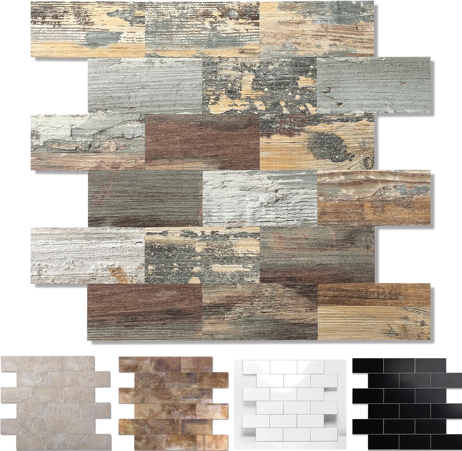10-Pack Peel and Stick Tile Backsplash for Kitchen and Bathroom