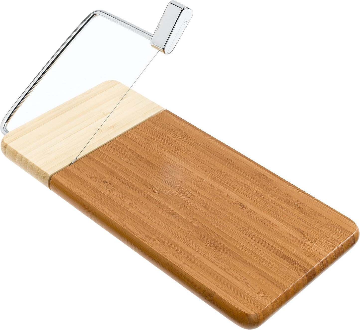 Prodyne Bamboo Cheese Slicer with Replaceable Cutting Wire