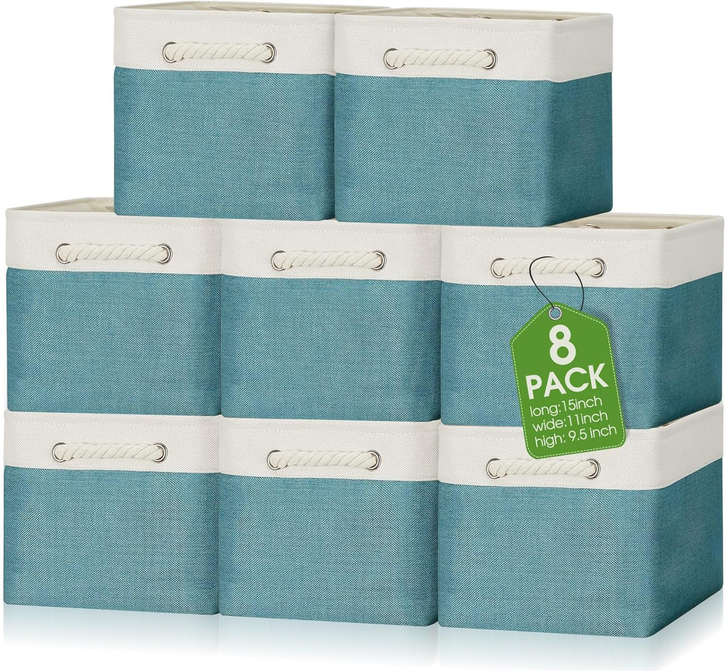 Meekoo 8 Pack Collapsible Storage Bins for Home Organization