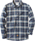 Dubinik Flannel Shirt for Men Plaid Button Down Long (Style WHRK)