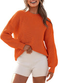 Womens Oversized Ribbed Knit Pullover Sweater - Cozy Fall Winter Pick