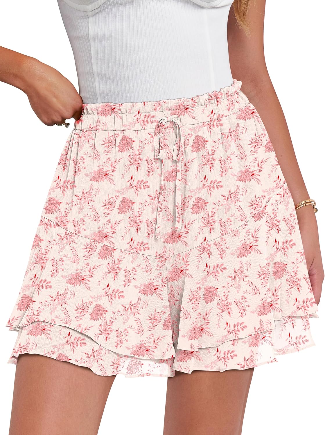 Caracilia Skorts for Women: Trendy Boho Casual Beach Mini Skirts