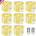 8 Pack 160FT Battery Operated Fairy Lights with Remote Control