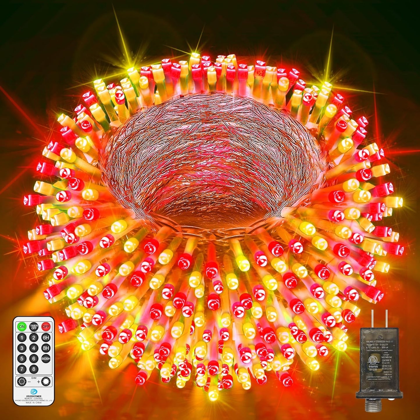 403 FT 1000 LED Christmas Lights for Outdoor Holiday Decor