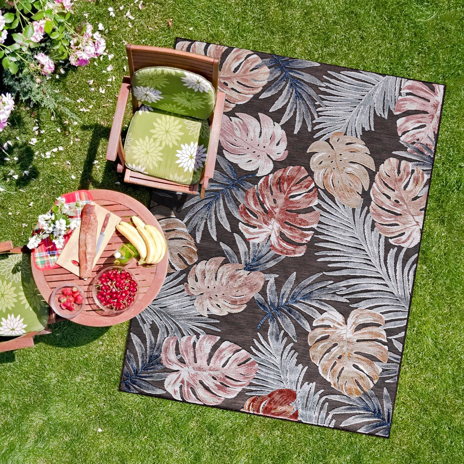 CAMILSON Indoor Outdoor Rug for Patios and Living Rooms 4x6