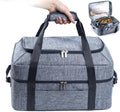 Slow Cooker Carrying Bag 6-8 Quart Grey - Double-Layer Insulated