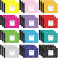 36 Pcs Jr. Composition Notebooks Half Size 4-7/8 x 7-1/2 in - Assorted