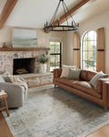 Millie Collection Slate/Multi 7ft-10in x 10ft Area Rug