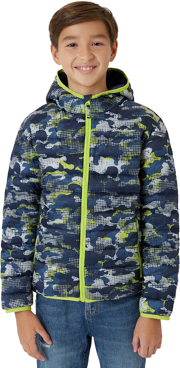 Eddie Bauer Boys' Weather Resistant Down Coat for Cold Days