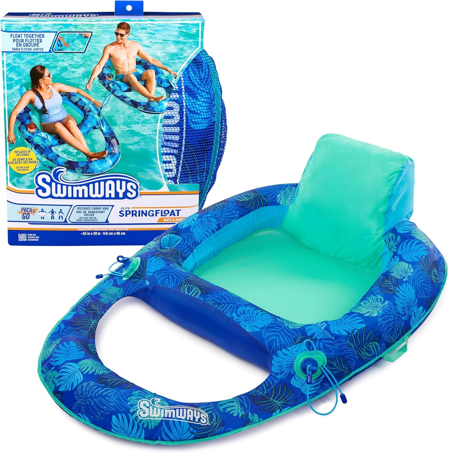 Swimways Elite Spring Float Recliner Pool Lounge Chair Review