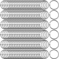 500 Pack Loose Leaf Binder Rings 1 in 25 mm - Bulk Metal Organizer