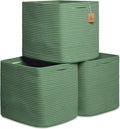 Kallax 13x15x13 Storage Cube Bins 3 Pack - Sturdy Cotton Rope Inserts