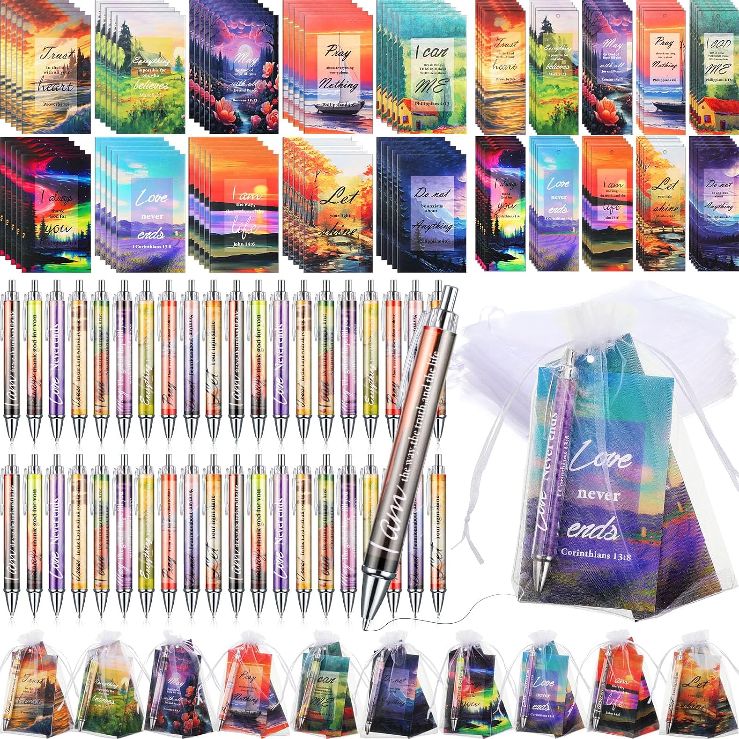 200 Pcs Christian Gifts for Women with Bible Verses Notebooks