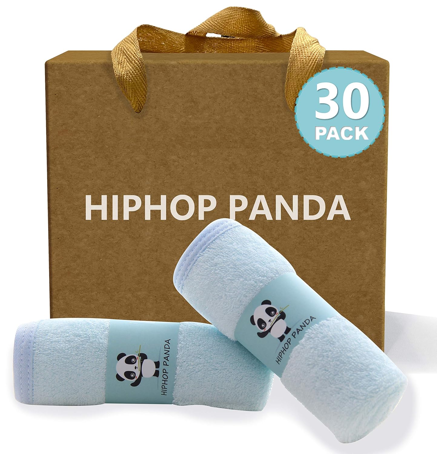 Ultra Soft Bamboo Baby Washcloths for Newborns - 30 Pack