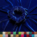Stretch Velvet Fabric by the Yard 60in - Royal Blue, 90% Polyester
