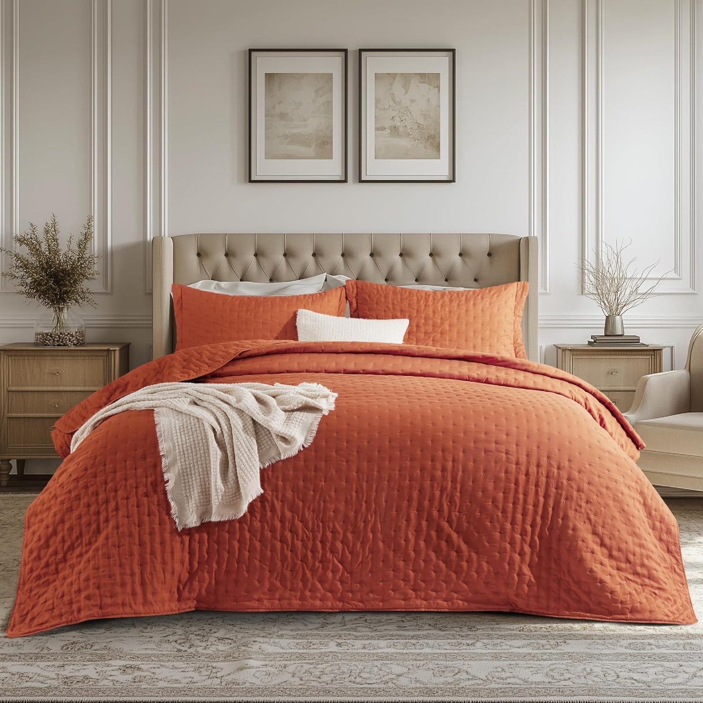 Boho Quilts Queen Size - Ultra Soft Lightweight Bedding Set