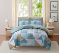 Geometric Comforter Set Twin Size with Sheets - Cozy All-Season
