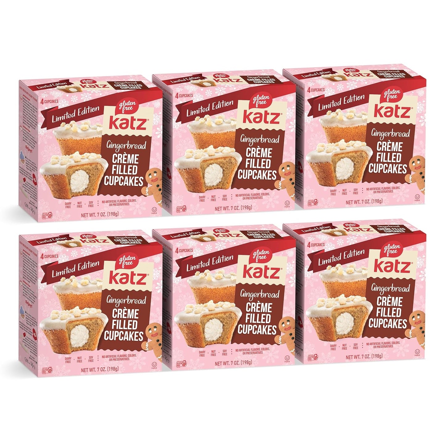 Katz Gluten Free Gingerbread Creme Filled Cupcakes Delightful Treat