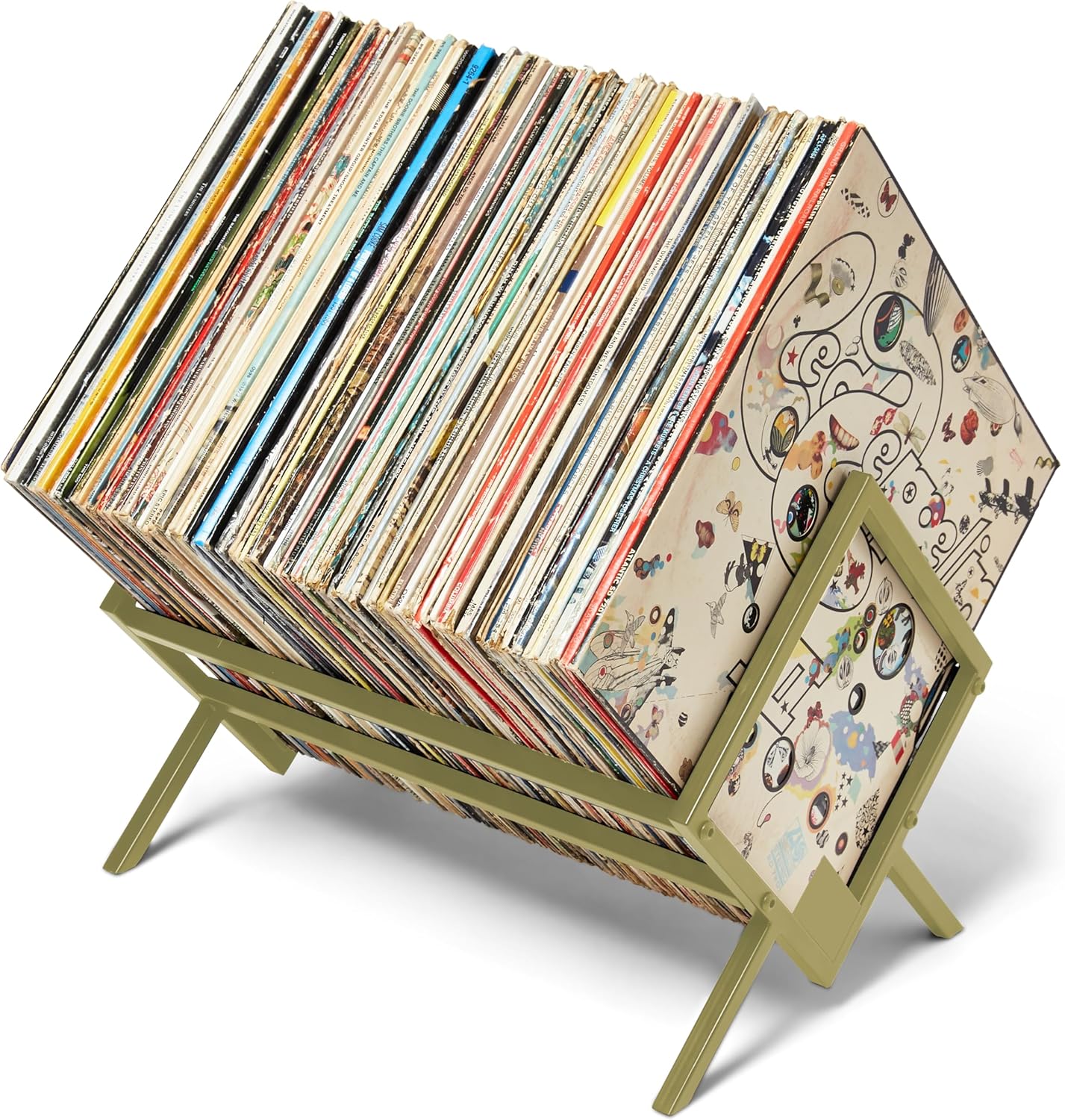 MODERN VINYL Record Storage Holder for 80-100 LPs - Stylish Rack