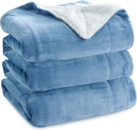 Bedsure GentleSoft Sherpa Fleece King Size Blanket for Winter