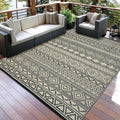 Outdoor Rug 9x18 Waterproof Patio Mat - Reversible Durable Straw Look