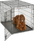 Single Door Folding Metal 42 in Dog Crate - Secure Travel & Home