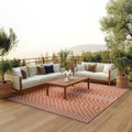 Positano Indoor/Outdoor Terracotta 6 ft x 9 ft Area Rug - Easy Clean