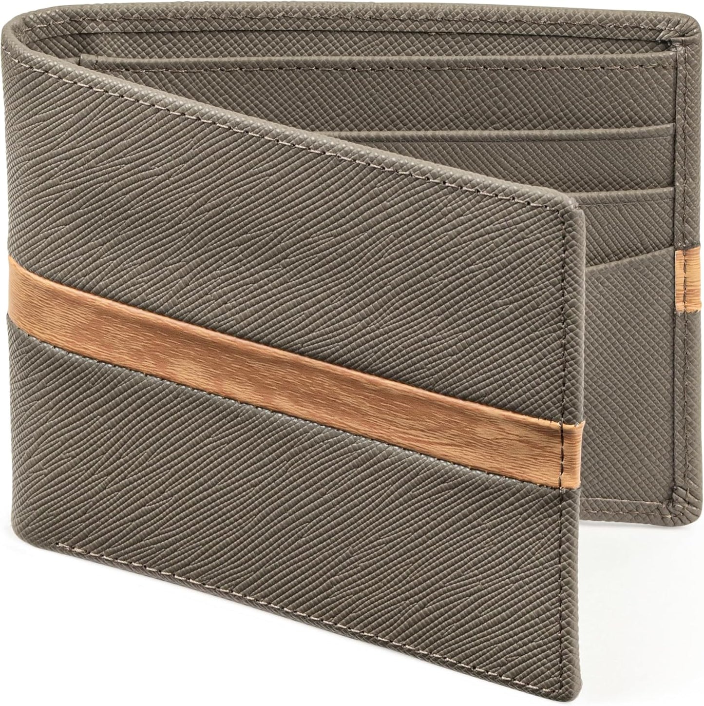 Claasico Mens Bifold Wallet - Genuine Leather RFID Slim Wallet