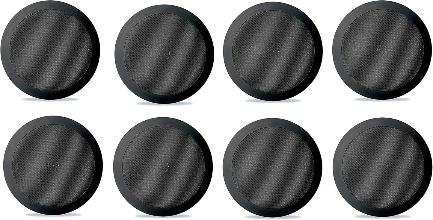 Pyle PDIC81RDBK 8 Inch In-Wall Speakers for Superior Sound