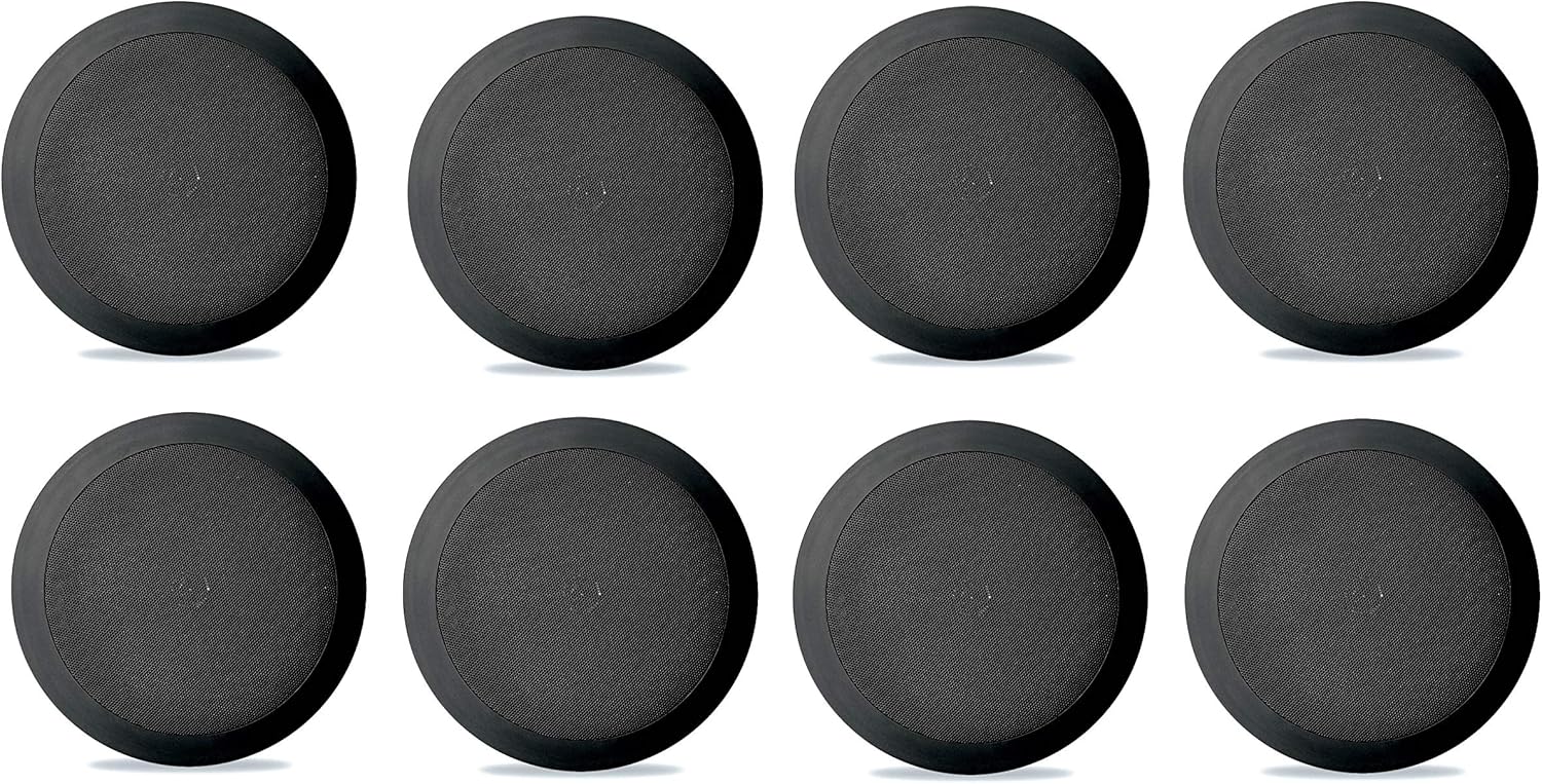 Pyle PDIC81RDBK 8 Inch In-Wall Speakers for Superior Sound