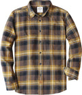 Dubinik Flannel Shirt for Men Plaid Button Down Long (Style ZL63)