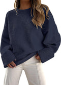 ANRABESS Women's Oversized Fuzzy Knit Sweater - Cozy Casual Pullover
