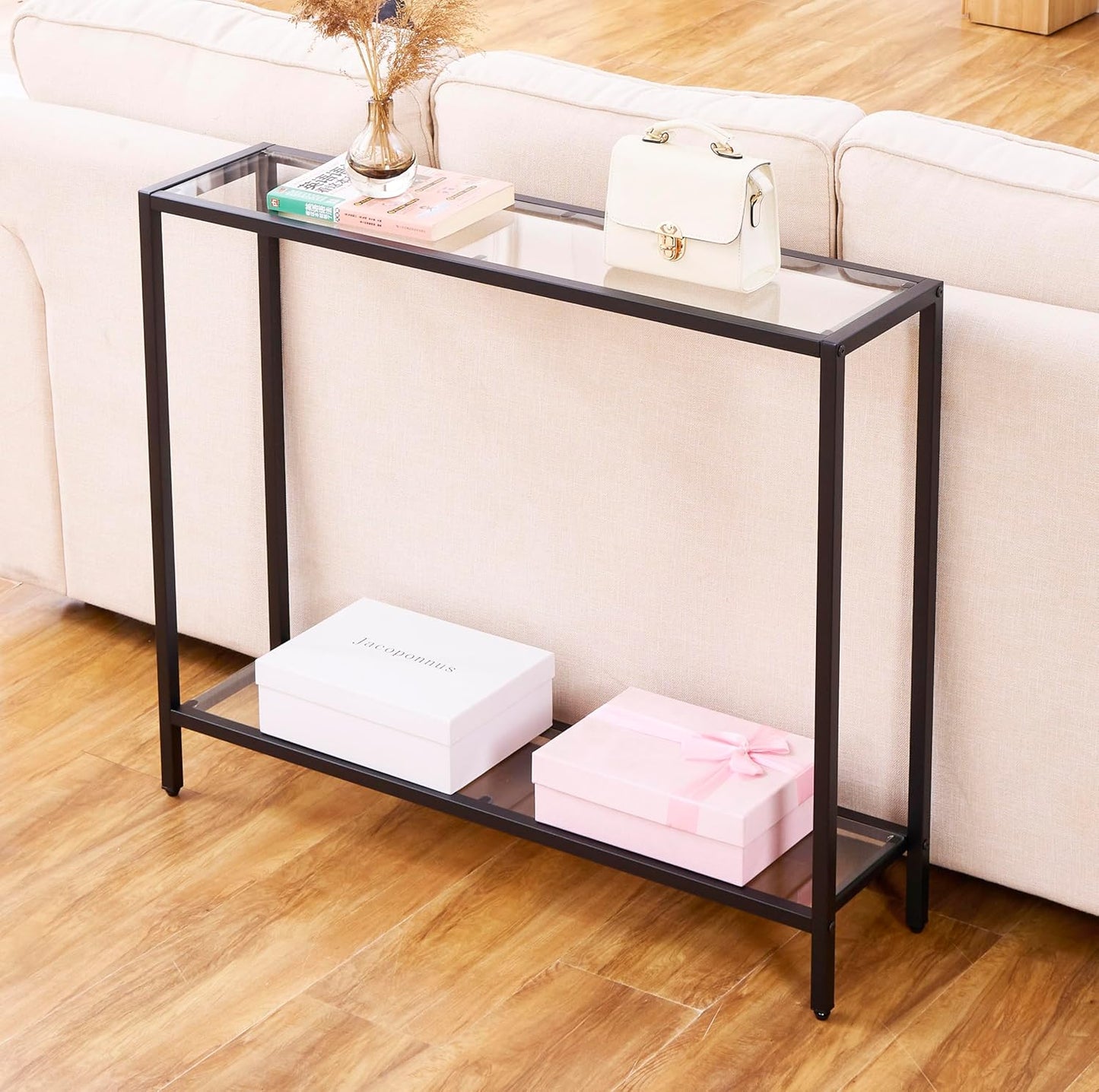 MAJARO Small Modern Console Table for Entryway and Living Room