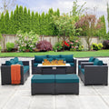 Patio Furniture Set 45-In Outdoor Fire Pits 7 PCS - Comfortable