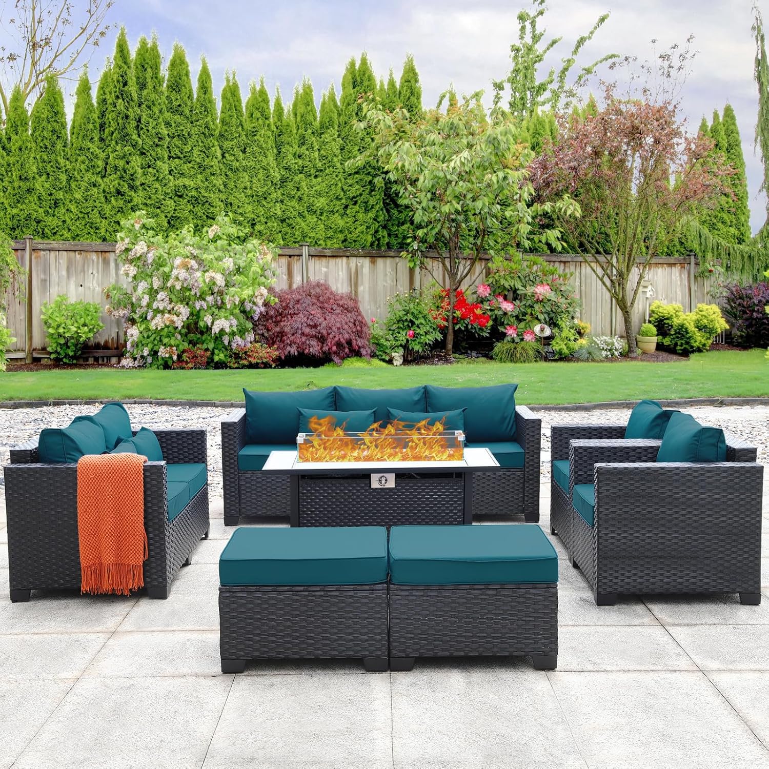 Patio Furniture Set with Fire Pit for Outdoor Comfort and Style