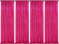 Fuchsia Sequin Backdrop Drapes 4 Panels 2ft x 8ft - Sparkling Event