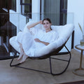 Papasan Rocking Chair Rattan Oversized Outdoor Chair - Deep Cushion