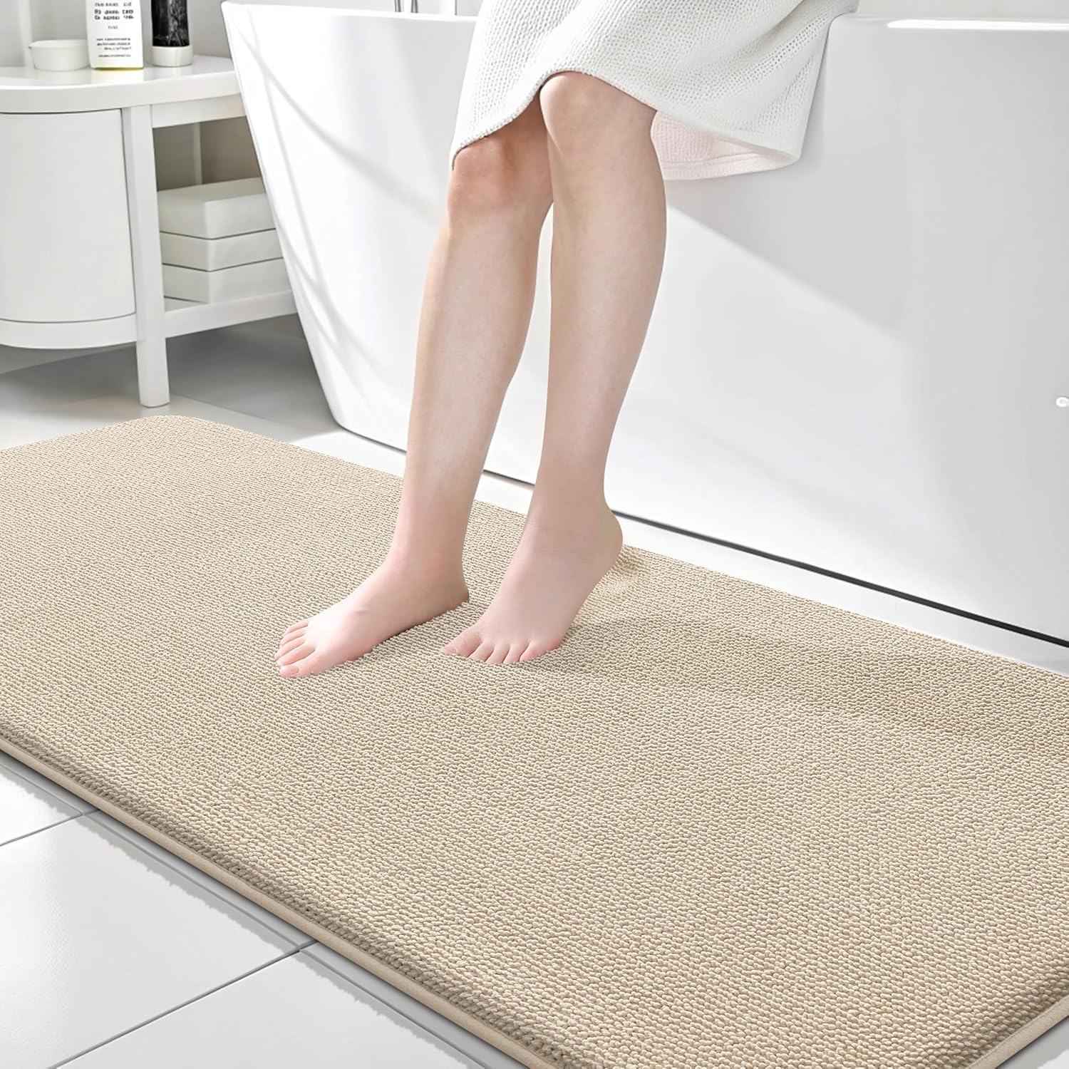 OLANLY Thick Memory Foam Bath Mat Rug for Luxurious Comfort