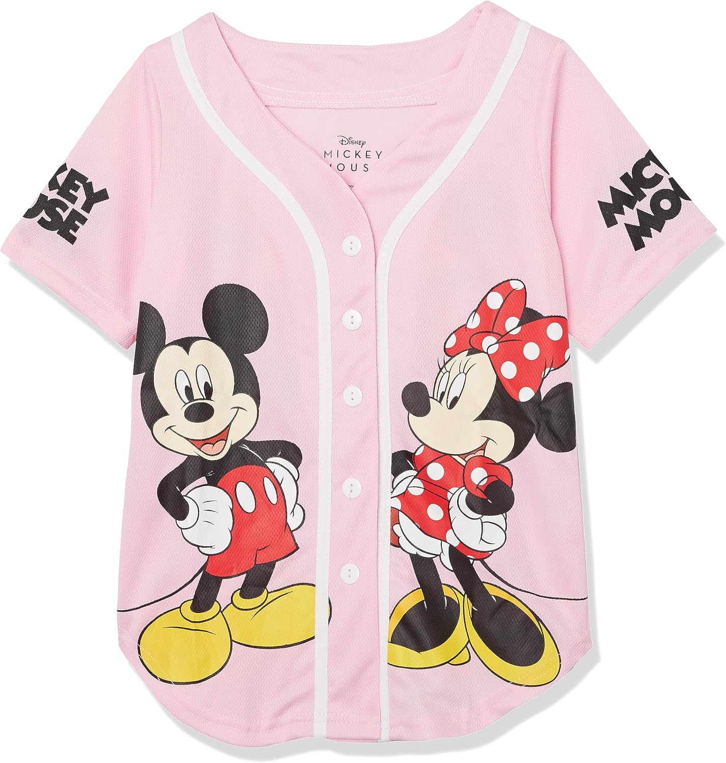 Disney Girls Mickey & Minnie Mouse Baseball Jersey for Kids