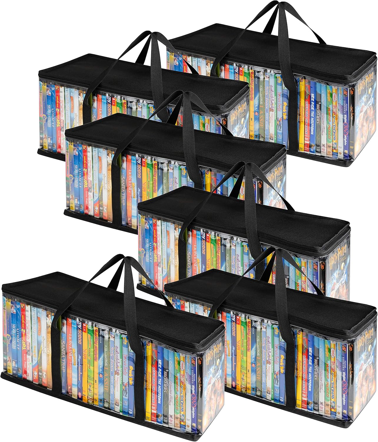 Stock Your Home DVD Storage Bags Set of 6 for Organizing Media