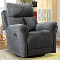 ANJ Swivel Rocker Recliner Chair Nursery - Compact Gray Recliner