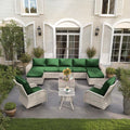 11-Piece Outdoor Patio Furniture Set with Swivel Rocking Chair