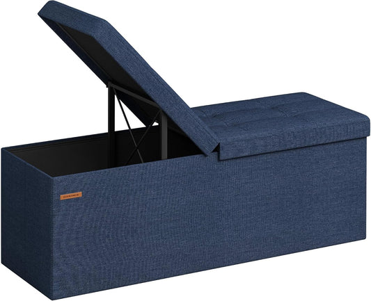 SONGMICS Mazie Collection 43 Inch Storage Ottoman for Versatile Use