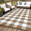 Outdoor Rug 9x12 Waterproof Patio Rug Reversible - Durable Patio