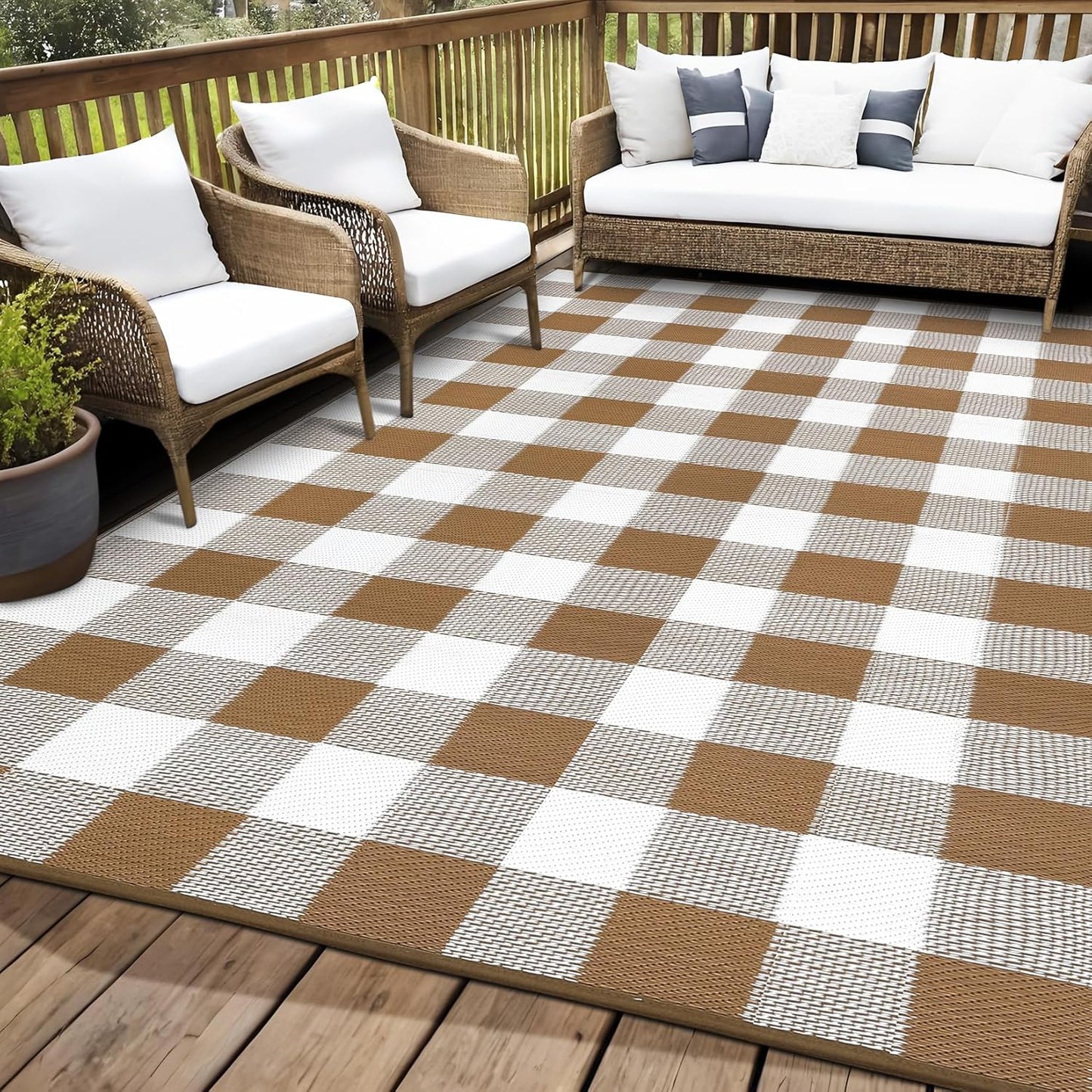 Outdoor Rug 9x12 Waterproof Patio Rug for Stylish Spaces