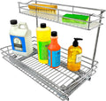 Pull Out Under Sink Cabinet Organizer 11.5 in x 18 in - Chrome